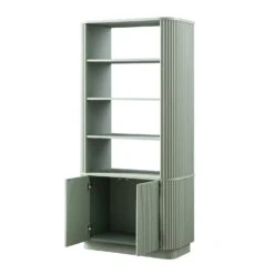 Maru Bookcase With Cabinet, Sage Green -Daals Store BSD 175 SAGE WB4