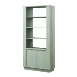 Maru Bookcase With Cabinet, Sage Green -Daals Store BSD 175 SAGE WB6