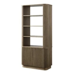 Maru Bookcase With Cabinet, Silver Oak 22 Maru Bookcase With Cabinet, Silver Oak -Daals Store BSD 175 SILK WB2