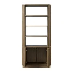 Maru Bookcase With Cabinet, Silver Oak 24 Maru Bookcase With Cabinet, Silver Oak -Daals Store BSD 175 SILK WB3