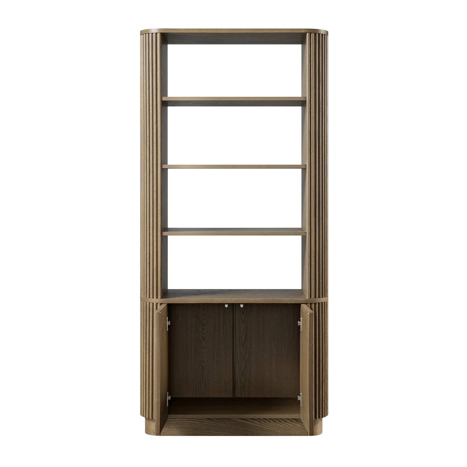 Maru Bookcase With Cabinet, Silver Oak 10 Maru Bookcase With Cabinet, Silver Oak - Image 10