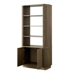 Maru Bookcase With Cabinet, Silver Oak 25 Maru Bookcase With Cabinet, Silver Oak -Daals Store BSD 175 SILK WB4