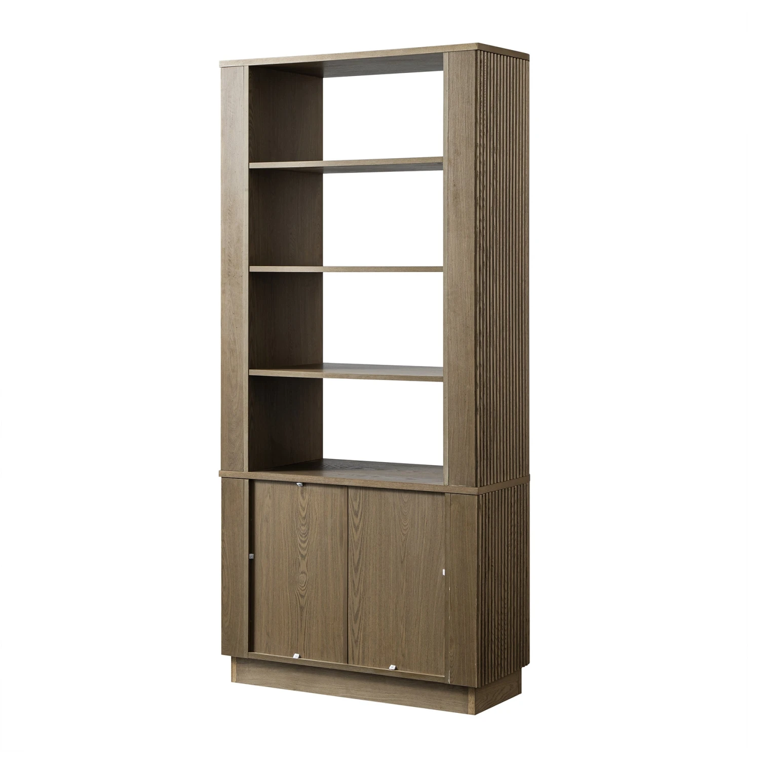 Maru Bookcase With Cabinet, Silver Oak 13 Maru Bookcase With Cabinet, Silver Oak - Image 13