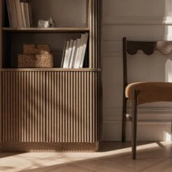 Maru Bookcase With Cabinet, Silver Oak 18 Maru Bookcase With Cabinet, Silver Oak -Daals Store BSD 175 SILK scene3