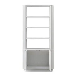 Maru Bookcase With Cabinet, Washed White 13 Maru Bookcase With Cabinet, Washed White -Daals Store BSD 175 WHITE WB3