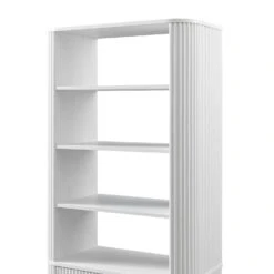 Maru Bookcase With Cabinet, Washed White 18 Maru Bookcase With Cabinet, Washed White -Daals Store BSD 175 WHITE detail2