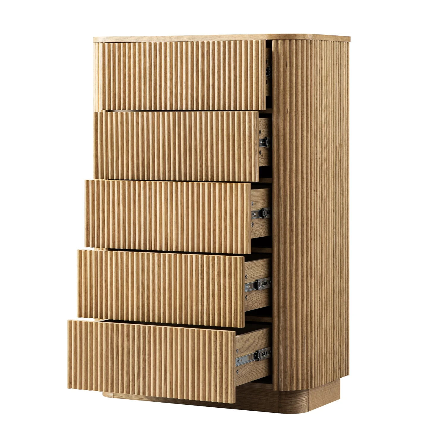 Maru Chest Of 5 Drawers, Oak 10 Maru Chest Of 5 Drawers, Oak - Image 10