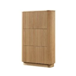 Maru 3-Door Shoe Storage Cabinet, Oak 23 Maru 3-Door Shoe Storage Cabinet, Oak -Daals Store BSD 178 OAK WB2