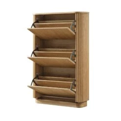 Maru 3-Door Shoe Storage Cabinet, Oak 25 Maru 3-Door Shoe Storage Cabinet, Oak -Daals Store BSD 178 OAK WB3