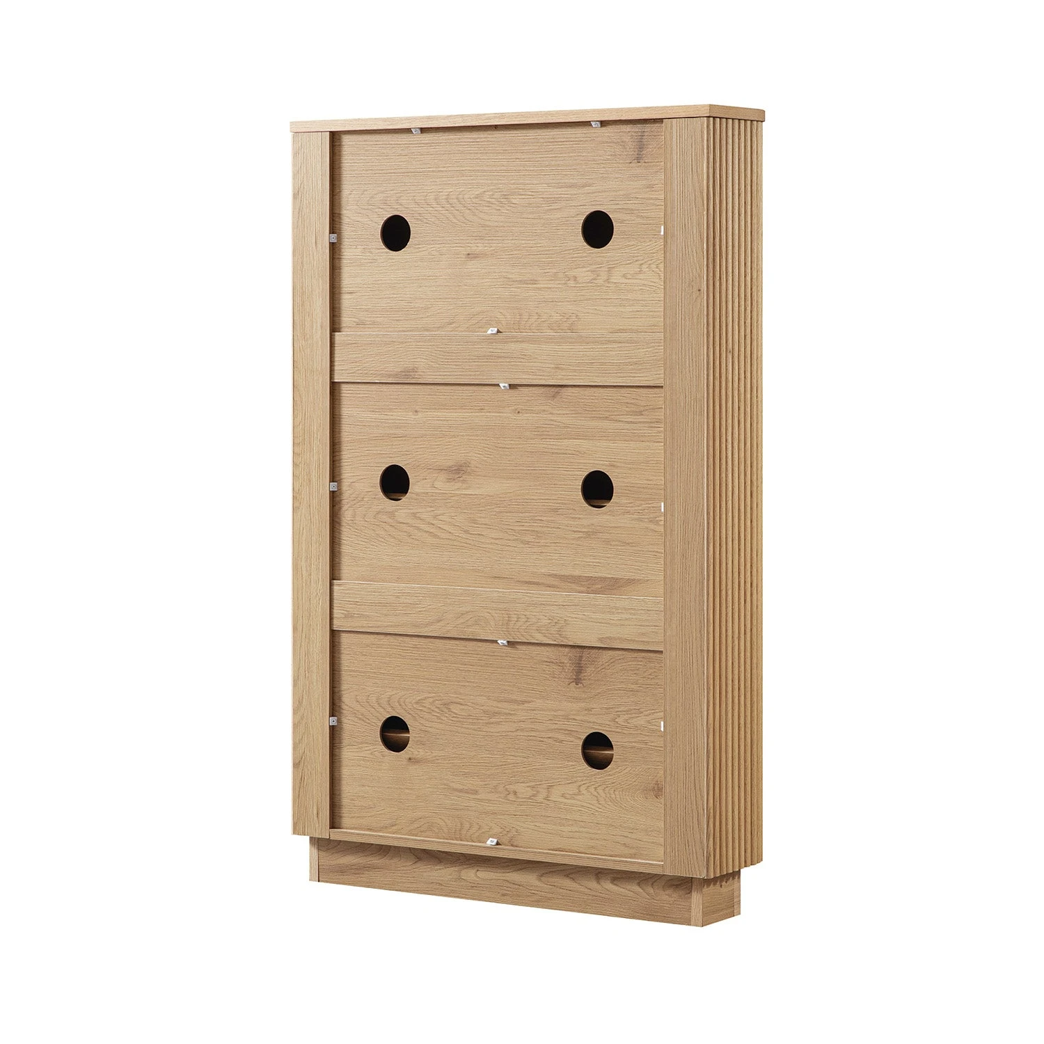 Maru 3-Door Shoe Storage Cabinet, Oak 13 Maru 3-Door Shoe Storage Cabinet, Oak - Image 13