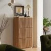 Maru 3-Door Shoe Storage Cabinet, Oak 28 Maru 3-Door Shoe Storage Cabinet, Oak -Daals Store BSD 178 OAK main