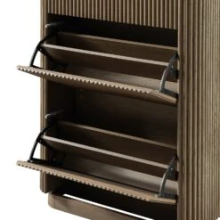 Maru 3-Door Shoe Storage Cabinet, Silver Oak 16 Maru 3-Door Shoe Storage Cabinet, Silver Oak -Daals Store BSD 178 SILK detail2