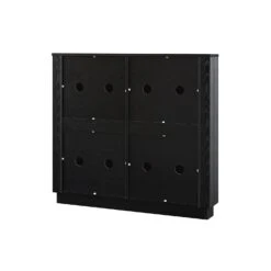 Maru 4-Door Shoe Storage Cabinet, Black -Daals Store BSD 179 BLACK WB6