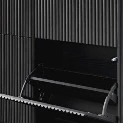 Maru 4-Door Shoe Storage Cabinet, Black -Daals Store BSD 179 BLACK detail2