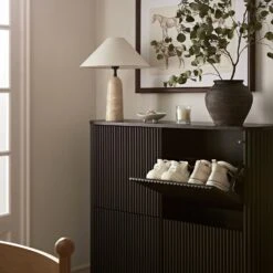 Maru 4-Door Shoe Storage Cabinet, Black -Daals Store BSD 179 BLACK scene3