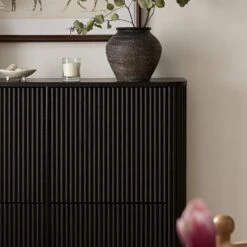 Maru 4-Door Shoe Storage Cabinet, Black -Daals Store BSD 179 BLACK scene4