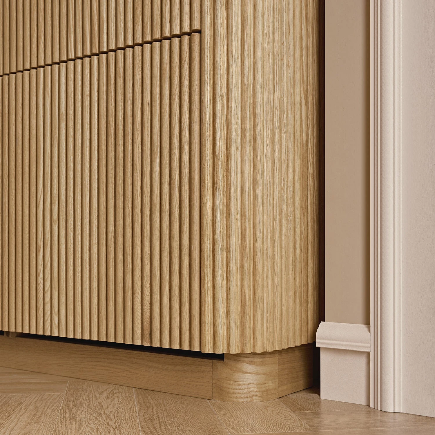 Maru 4-Door Shoe Storage Cabinet, Oak 6 Maru 4-Door Shoe Storage Cabinet, Oak - Image 6