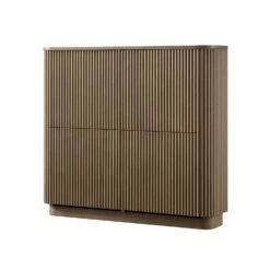 Maru 4-Door Shoe Storage Cabinet, Silver Oak 11 Maru 4-Door Shoe Storage Cabinet, Silver Oak -Daals Store BSD 179 SILK WB3