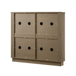 Maru 4-Door Shoe Storage Cabinet, Silver Oak 13 Maru 4-Door Shoe Storage Cabinet, Silver Oak -Daals Store BSD 179 SILK WB5