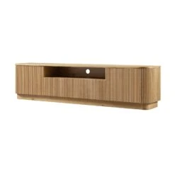 Maru Natural Oak with Fluted Fronts β 200cm Wide Architectural TV Unit 28 Maru Natural Oak with Fluted Fronts β 200cm Wide Architectural TV Unit -Daals Store BSD 180 OAK WB2