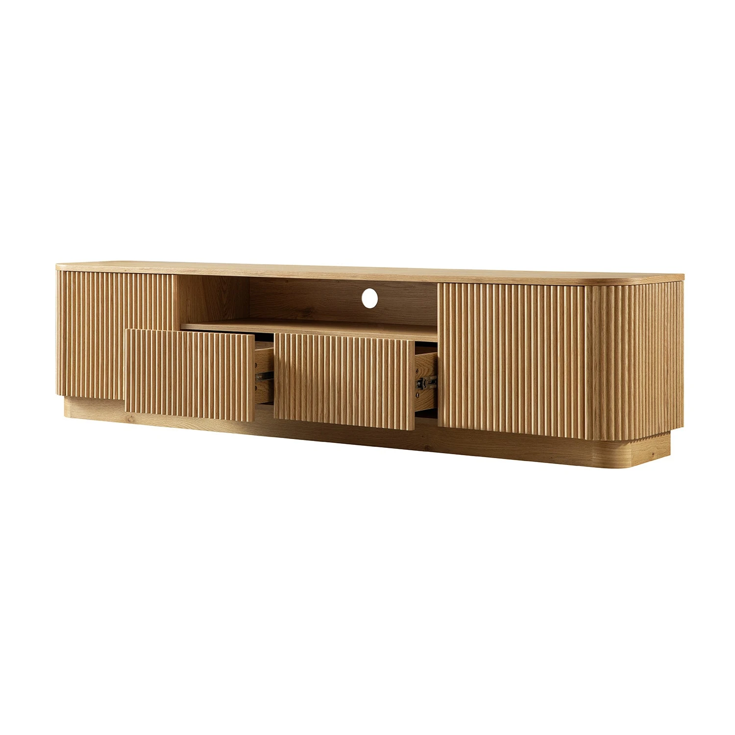Maru Natural Oak with Fluted Fronts β 200cm Wide Architectural TV Unit 13 Maru Natural Oak with Fluted Fronts β 200cm Wide Architectural TV Unit - Image 13