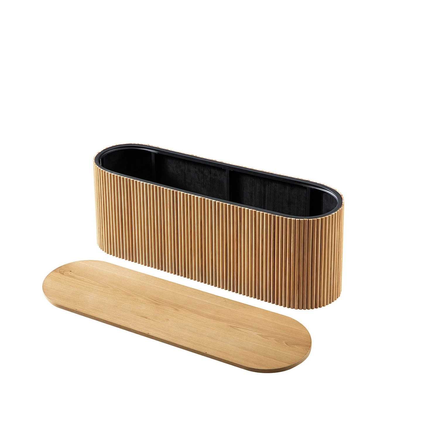 Maru Storage Ottoman Bench, Oak 12 Maru Storage Ottoman Bench, Oak - Image 12