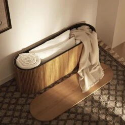 Maru Storage Ottoman Bench, Oak 18 Maru Storage Ottoman Bench, Oak -Daals Store BSD 181 OAK scene3