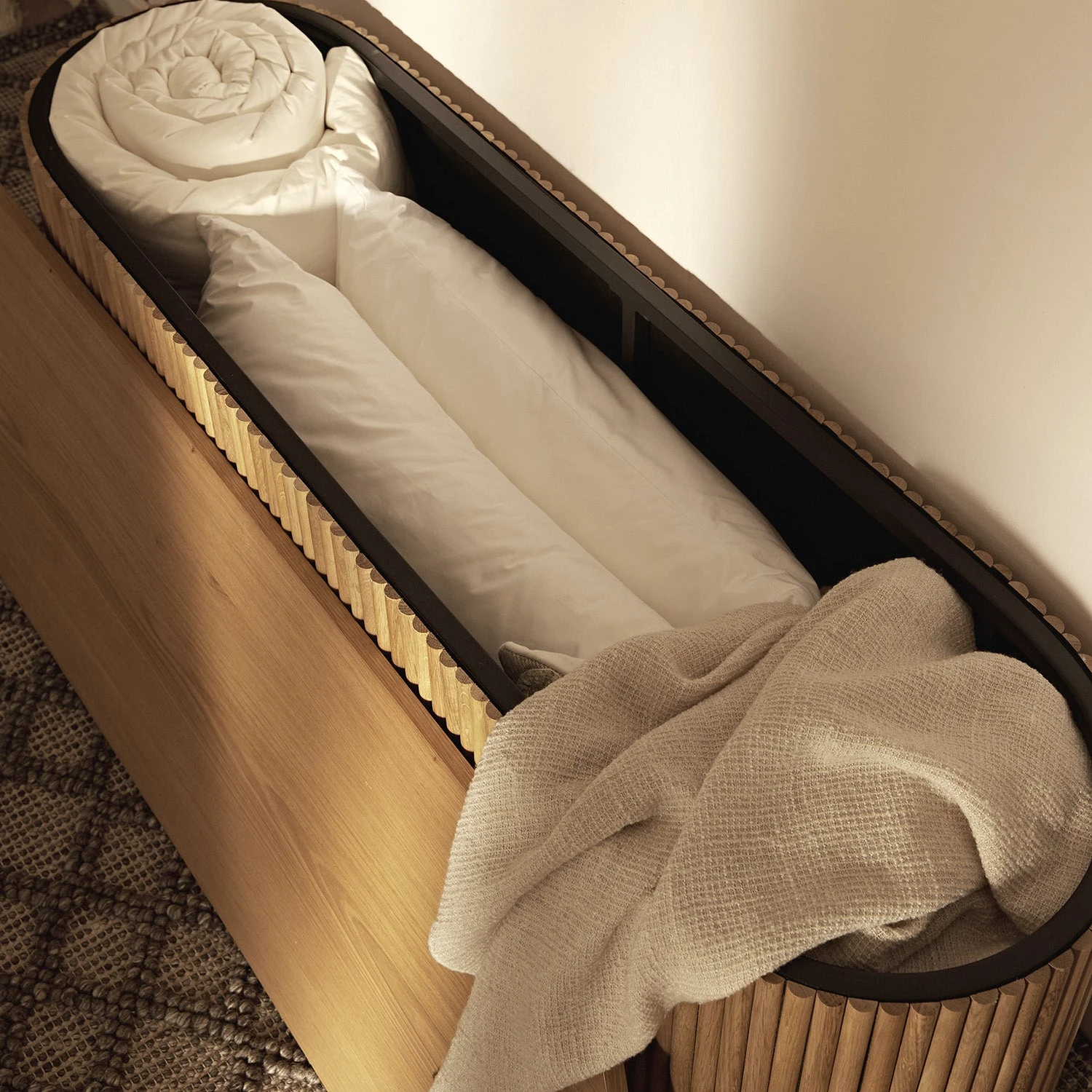 Maru Storage Ottoman Bench, Oak 7 Maru Storage Ottoman Bench, Oak - Image 7