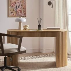 Maru 1-Drawer Writing Desk, Oak -Daals Store BSD 183 OAK scene1