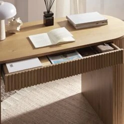 Maru 1-Drawer Writing Desk, Oak -Daals Store BSD 183 OAK scene2