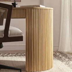 Maru 1-Drawer Writing Desk, Oak -Daals Store BSD 183 OAK scene3