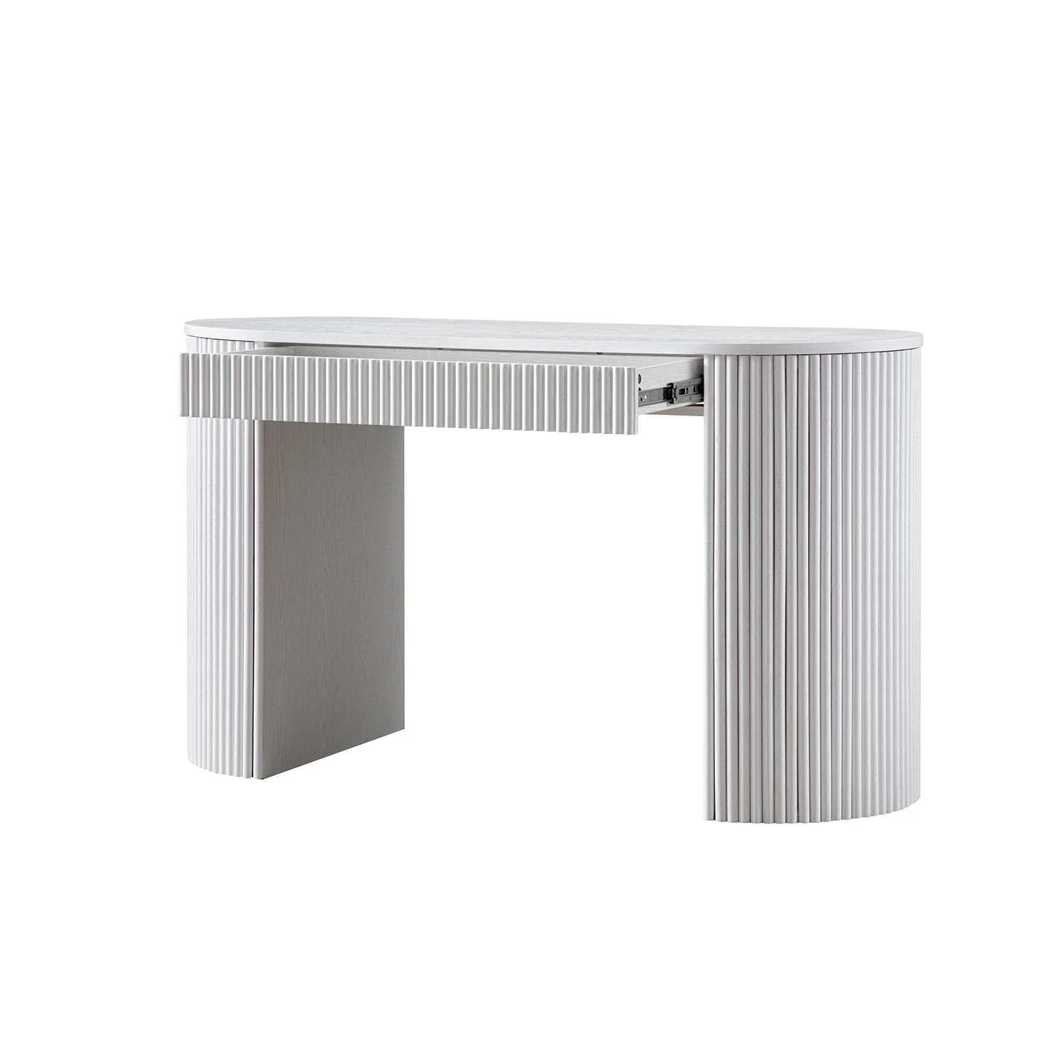 Maru 1-Drawer Writing Desk, Washed White 10 Maru 1-Drawer Writing Desk, Washed White - Image 10