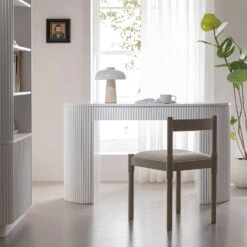 Maru 1-Drawer Writing Desk, Washed White 18 Maru 1-Drawer Writing Desk, Washed White -Daals Store BSD 183 WHITE scene1