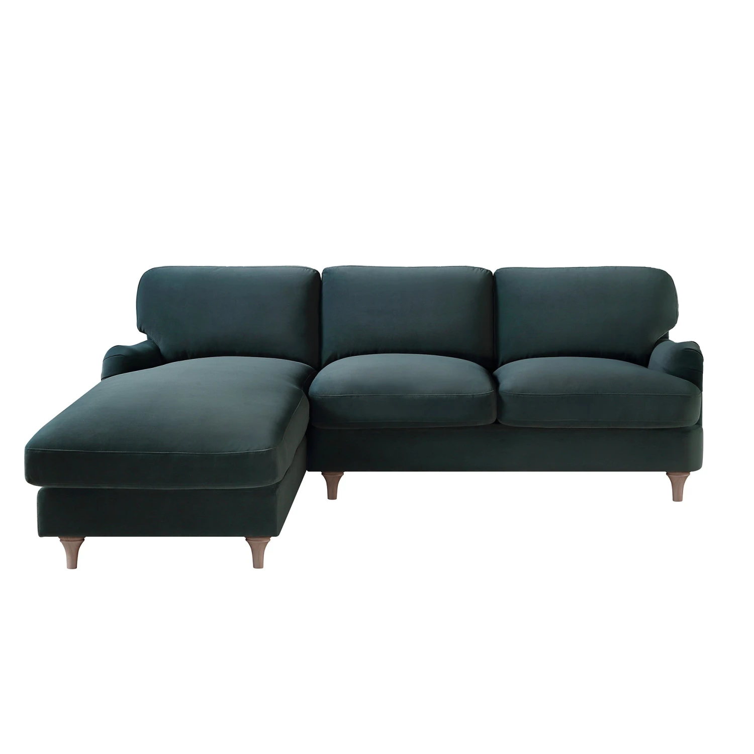 Daphnis Aegean Blue Velvet Sofa, Grande Chaise Sofa Left Hand Facing 5 Daphnis Aegean Blue Velvet Sofa, Grande Chaise Sofa Left Hand Facing - Image 5
