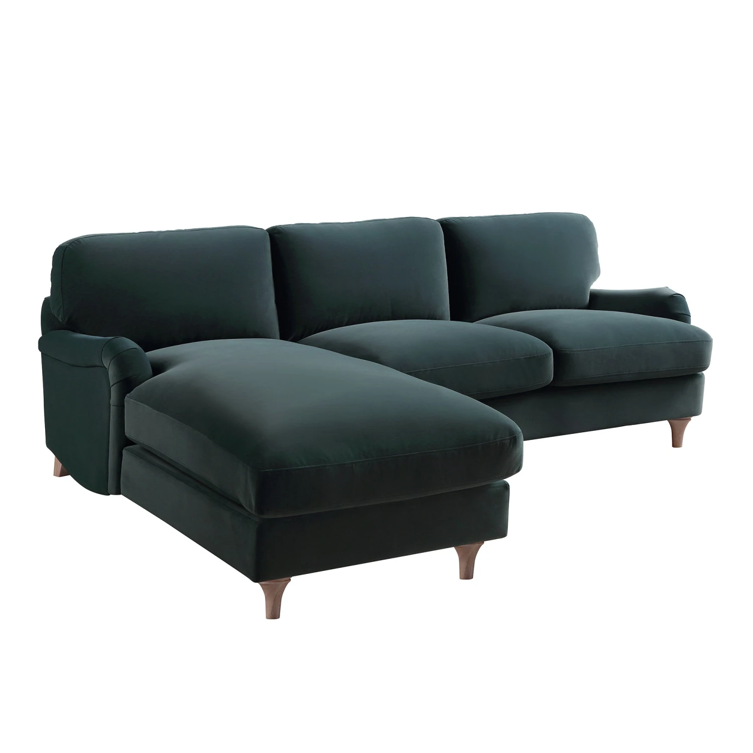 Daphnis Aegean Blue Velvet Sofa, Grande Chaise Sofa Left Hand Facing 8 Daphnis Aegean Blue Velvet Sofa, Grande Chaise Sofa Left Hand Facing - Image 8