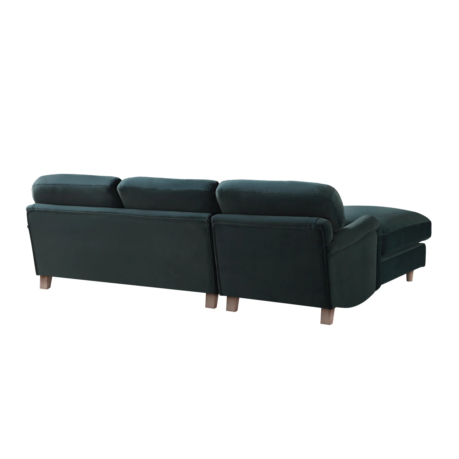 Daphnis Aegean Blue Velvet Sofa, Grande Chaise Sofa Left Hand Facing 11 Daphnis Aegean Blue Velvet Sofa, Grande Chaise Sofa Left Hand Facing - Image 11