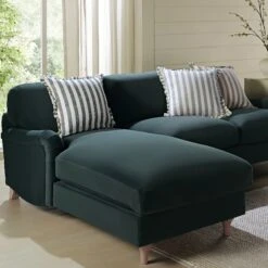 Daphnis Aegean Blue Velvet Sofa, Grande Chaise Sofa Left Hand Facing 16 Daphnis Aegean Blue Velvet Sofa, Grande Chaise Sofa Left Hand Facing -Daals Store CSF 2443 AEGEAN VEL LEFT scene3