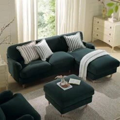 Daphnis Aegean Blue Velvet Sofa, Grande Chaise Sofa Right Hand Facing 14 Daphnis Aegean Blue Velvet Sofa, Grande Chaise Sofa Right Hand Facing -Daals Store CSF 2443 AEGEAN VEL RIGHT scene2