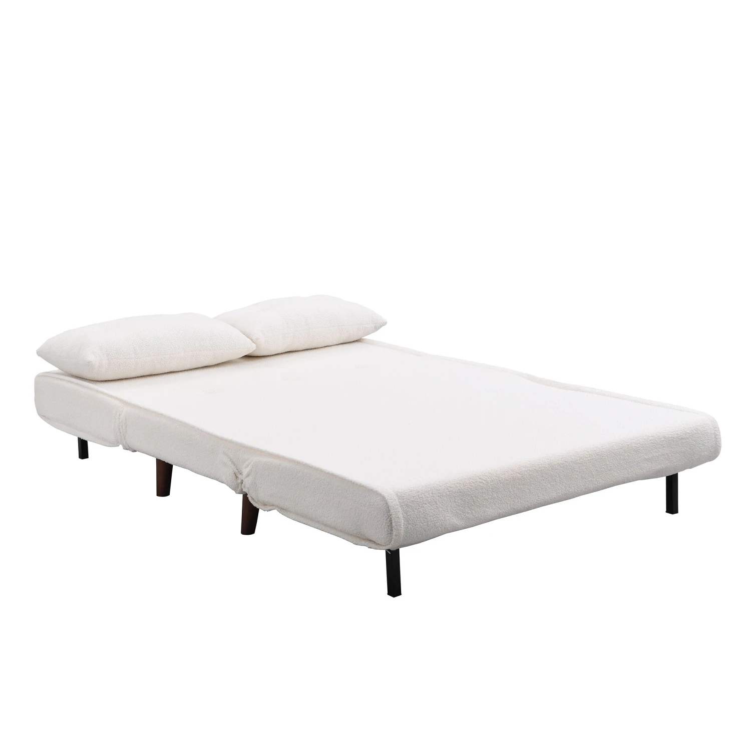 Algo Sofabed With Cushions In Beige Teddy Fabric 2 Seater 11 Algo Sofabed With Cushions In Beige Teddy Fabric 2 Seater - Image 11