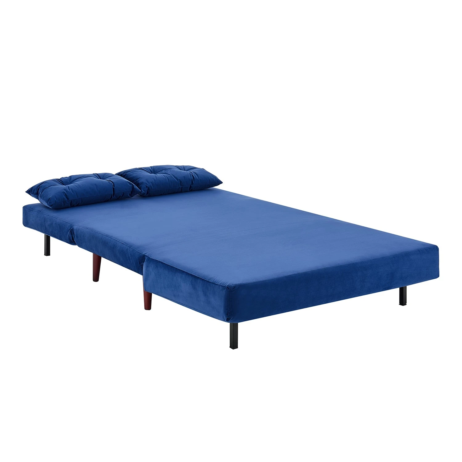 Algo 2-Seater Small Double Folding Sofabed In Blue Velvet 6 Algo 2-Seater Small Double Folding Sofabed In Blue Velvet - Image 6