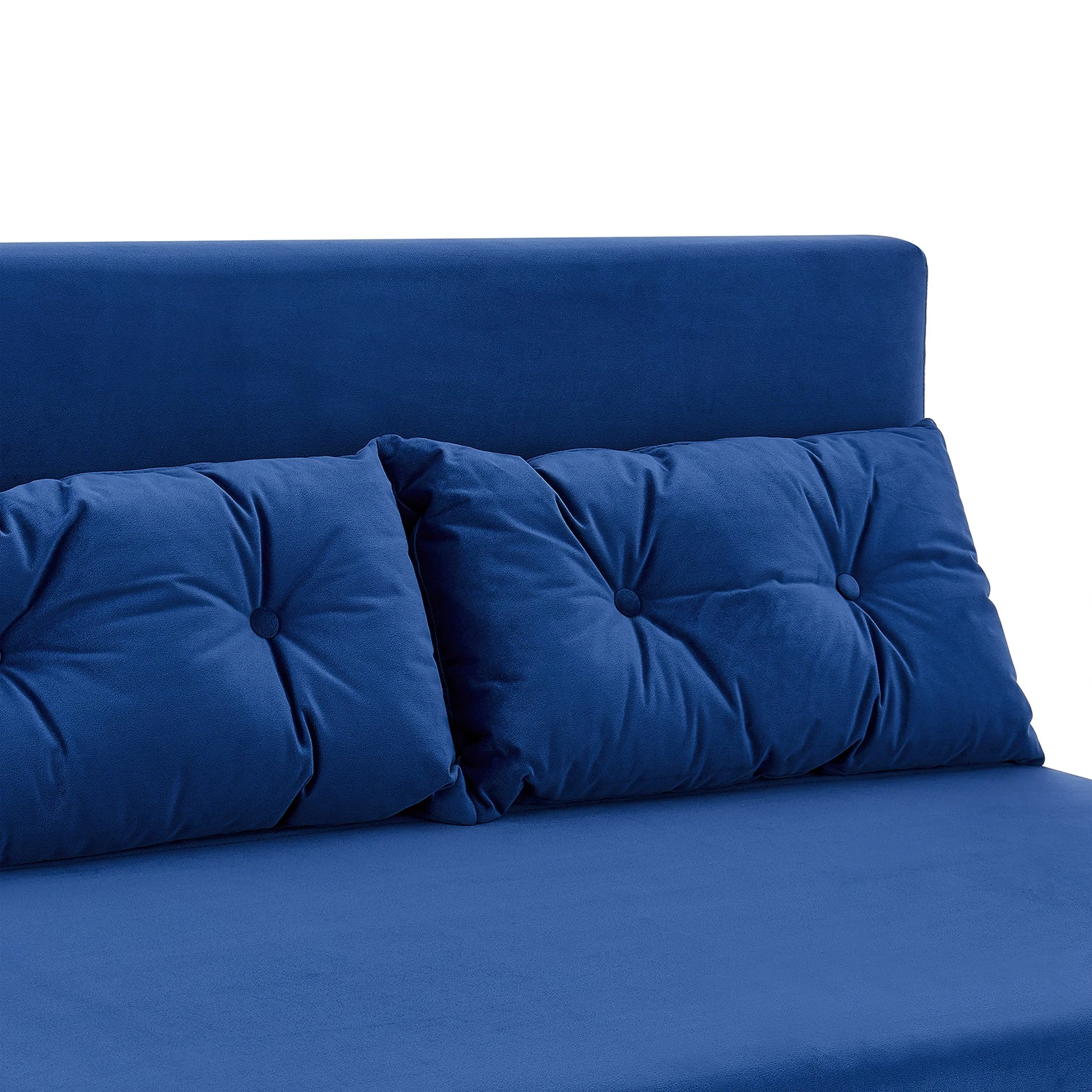 Algo 2-Seater Small Double Folding Sofabed In Blue Velvet 7 Algo 2-Seater Small Double Folding Sofabed In Blue Velvet - Image 7