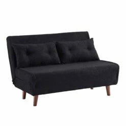 Algo Sofabed With Cushions In Charcoal Teddy Fabric 2 Seater 20 Algo Sofabed With Cushions In Charcoal Teddy Fabric 2 Seater -Daals Store D021B CHARCOAL TEDDY WB2