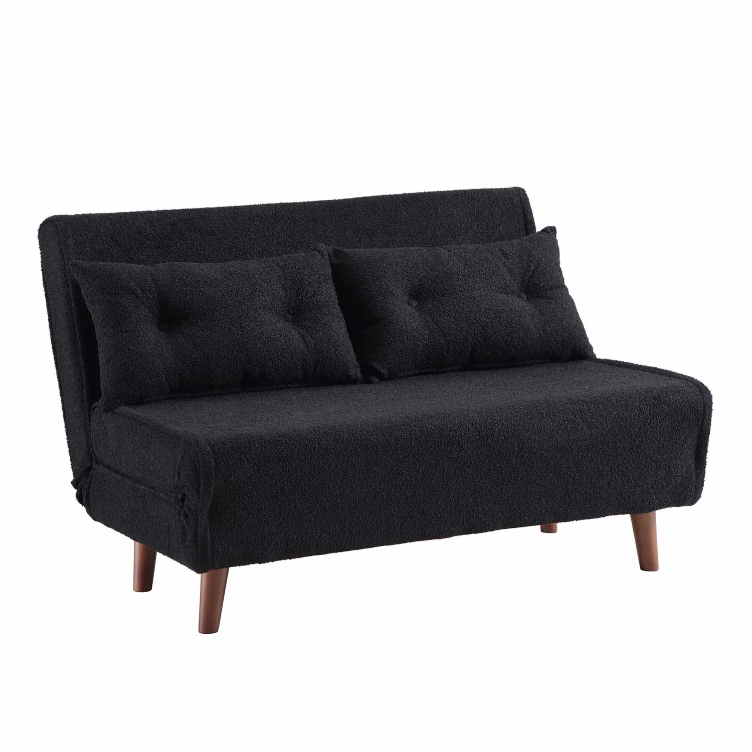 Algo Sofabed With Cushions In Charcoal Teddy Fabric 2 Seater 6 Algo Sofabed With Cushions In Charcoal Teddy Fabric 2 Seater - Image 6