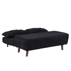 Algo Sofabed With Cushions In Charcoal Teddy Fabric 2 Seater 26 Algo Sofabed With Cushions In Charcoal Teddy Fabric 2 Seater -Daals Store D021B CHARCOAL TEDDY WB7