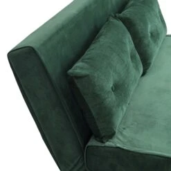 ALGO 2-Seater Small Double Folding Sofa Bed With Cushion Pine Green Velvet 28 ALGO 2-Seater Small Double Folding Sofa Bed With Cushion Pine Green Velvet -Daals Store D021B DGREEN VEL detail1
