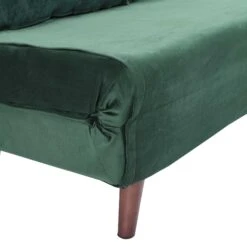ALGO 2-Seater Small Double Folding Sofa Bed With Cushion Pine Green Velvet 29 ALGO 2-Seater Small Double Folding Sofa Bed With Cushion Pine Green Velvet -Daals Store D021B DGREEN VEL detail2
