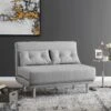 ALGO 2-Seater Small Double Folding Sofa Bed With Cushion Grey Fabric 31 ALGO 2-Seater Small Double Folding Sofa Bed With Cushion Grey Fabric -Daals Store D021B GREYFAB main