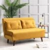 Algo Sofabed With Cushions In Mustard Yellow Velvet 2 Seater 29 Algo Sofabed With Cushions In Mustard Yellow Velvet 2 Seater -Daals Store D021B MUSTARD VEL main