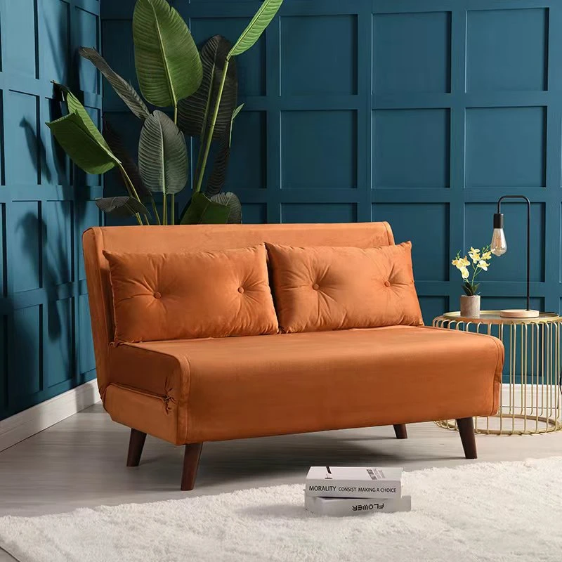 Algo Sofabed With Cushions In Orange Velvet 2 Seater 1 Algo Sofabed With Cushions In Orange Velvet 2 Seater