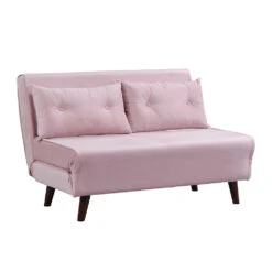 Algo Sofabed With Cushions In Pink Velvet 2 Seater 18 Algo Sofabed With Cushions In Pink Velvet 2 Seater -Daals Store D021B PINKVEL WB1